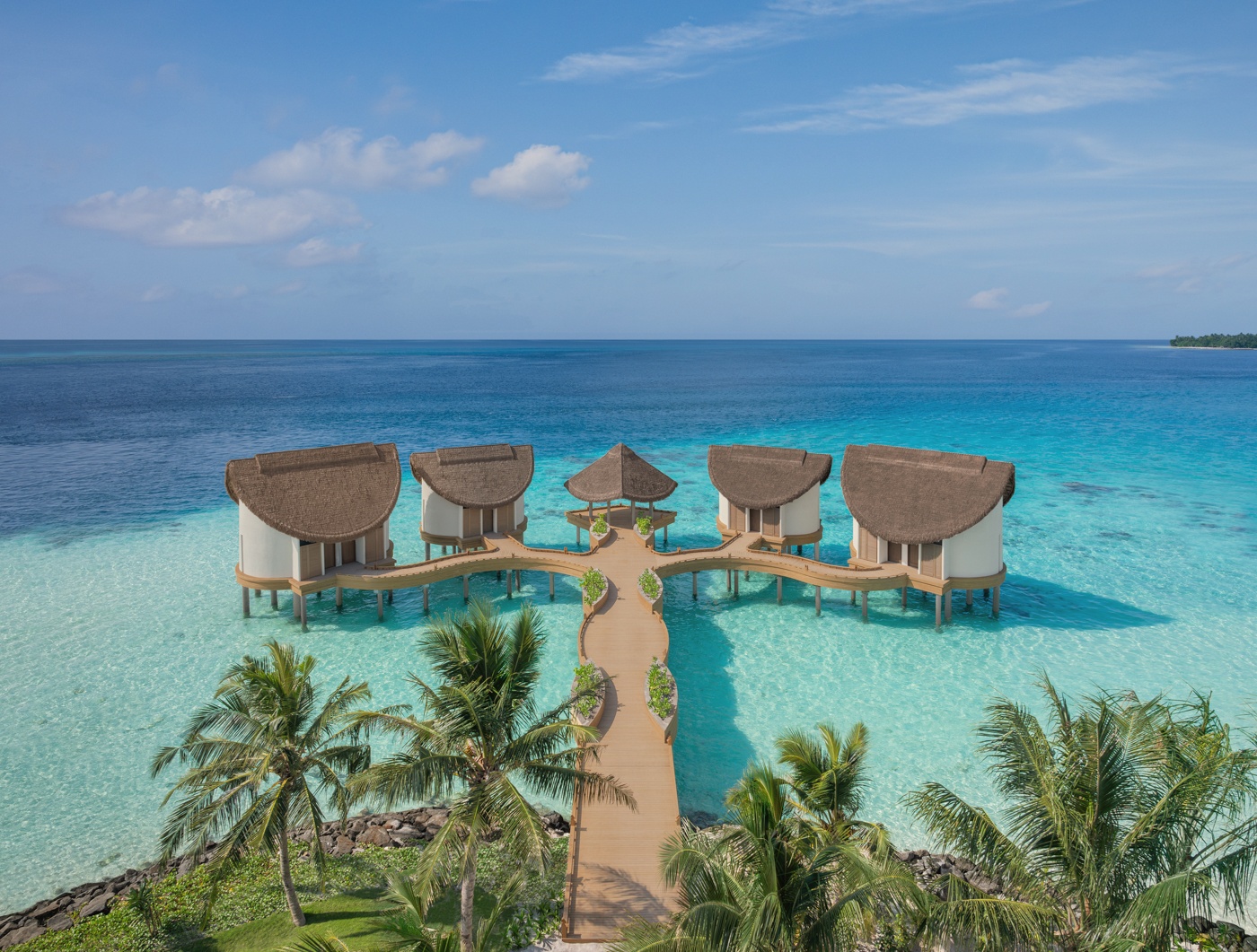 The spa interior. The wellness facilities at JW Marriott Kaafu are positioned as a full programme, not an add-on.