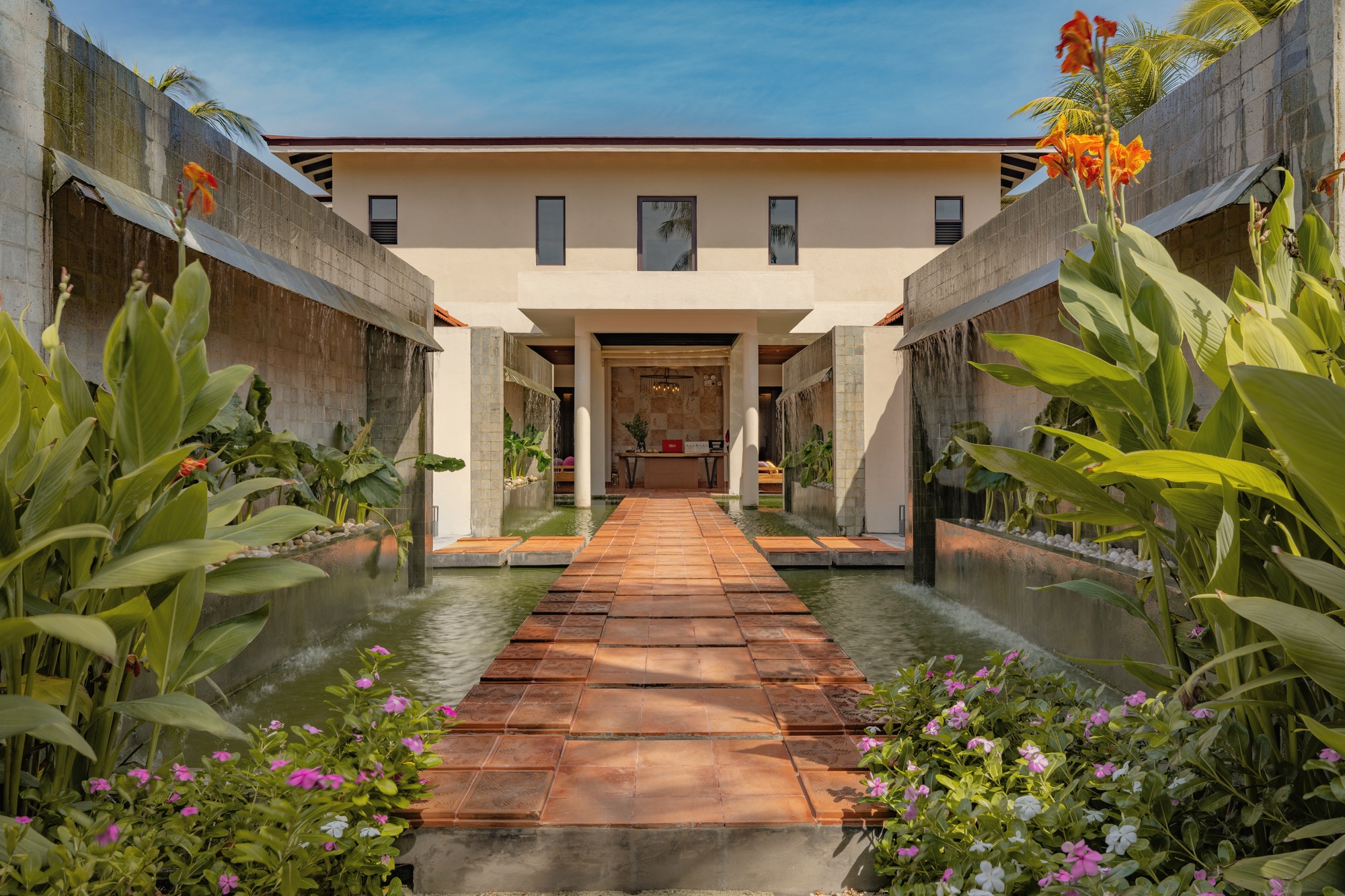 The spa or pool area. A calm, shaded space away from the villa corridors.