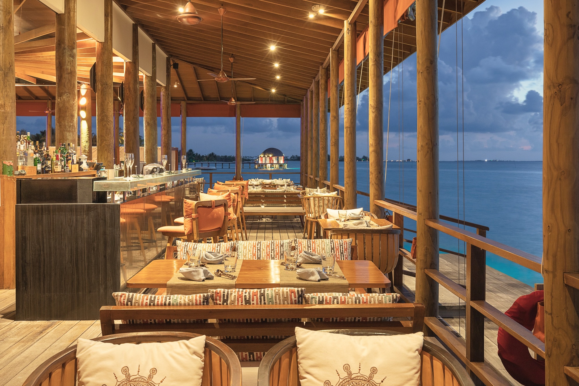 Dining at one of the resort's restaurants. The INDULGENCE Plan covers meals across the property, and the standard of the food is the reason the model holds.