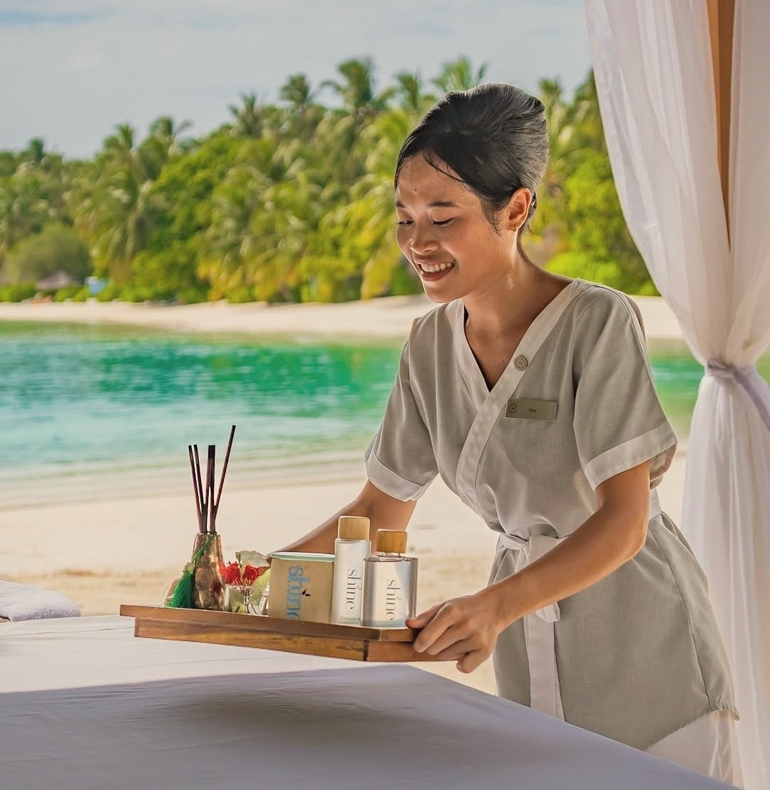 The spa island treatment room. A dedicated island for wellness is a configuration most properties at this tier do not offer.