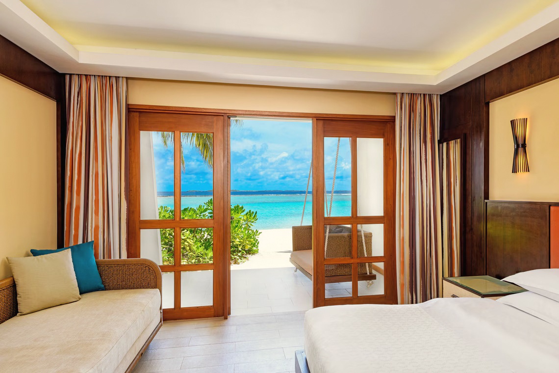 Beach Front Deluxe. Sheraton Maldives Full Moon Resort & Spa